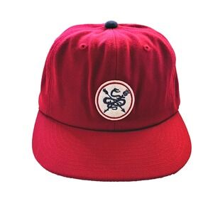 Primitive Skateboarding Adjustable Snapback Red Hat Wool Blend